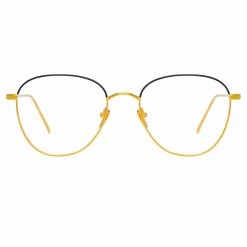 Linda Farrow The Raif | Square Optical Frame In Yellow Gold (C24) Women's