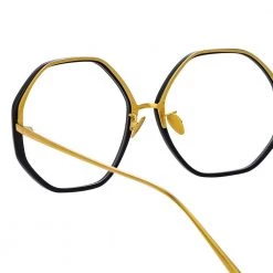 Linda Farrow The Alona | Oversized Optical Frame In Black (C10) The CORE Optical Collection