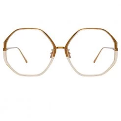 Linda Farrow The CORE Optical Collection The Alona | Oversized Optical Frame In Clear (C12)