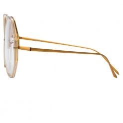 Linda Farrow The CORE Optical Collection The Alona | Oversized Optical Frame In Clear (C12)