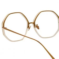 Linda Farrow The CORE Optical Collection The Alona | Oversized Optical Frame In Clear (C12)