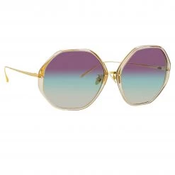Linda Farrow Alona Oversized Sunglasses In Truffle