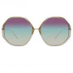 Linda Farrow Alona Oversized Sunglasses In Truffle