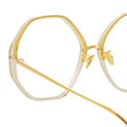 LINDA FARROW (U.K.) Alona Oversized Optical Frame In Truffle The LINDA FARROW Spring/Summer '22 Collection