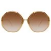 Linda Farrow Women's The Alona | Oversized Sunglasses In Brown Frame (C7)