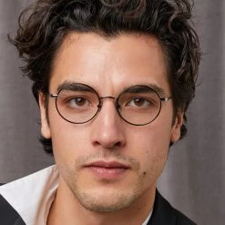 LINDA FARROW (U.K.) Adams Oval Optical Frame In Light Gold And Khaki Women's