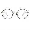 LINDA FARROW UK The Adams | Oval Optical Frame In Black And White Gold (C2) Women's