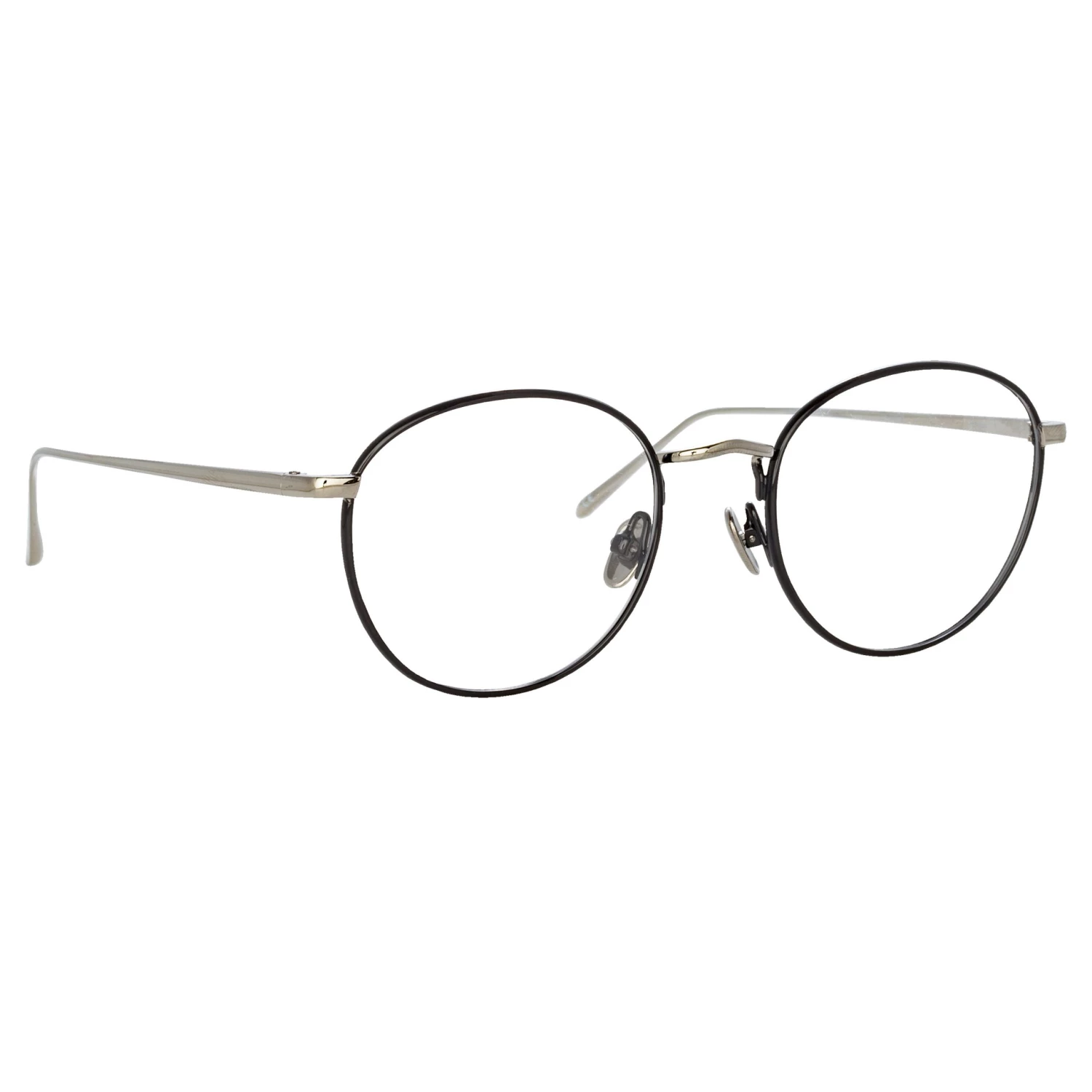 LINDA FARROW UK The Harrison | Oval Optical Frame In Black And White Gold (C2) 2 LINDA FARROW UK The Harrison | Oval Optical Frame In Black And White Gold (C2)