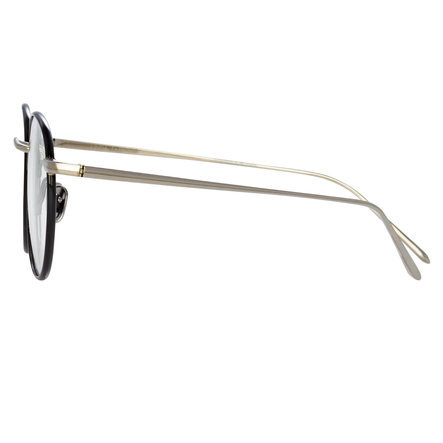 LINDA FARROW UK The Harrison | Oval Optical Frame In Black And White Gold (C2) 3 LINDA FARROW UK The Harrison | Oval Optical Frame In Black And White Gold (C2)