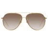 Linda Farrow Women's Russo Aviator Sunglasses In Rose Gold