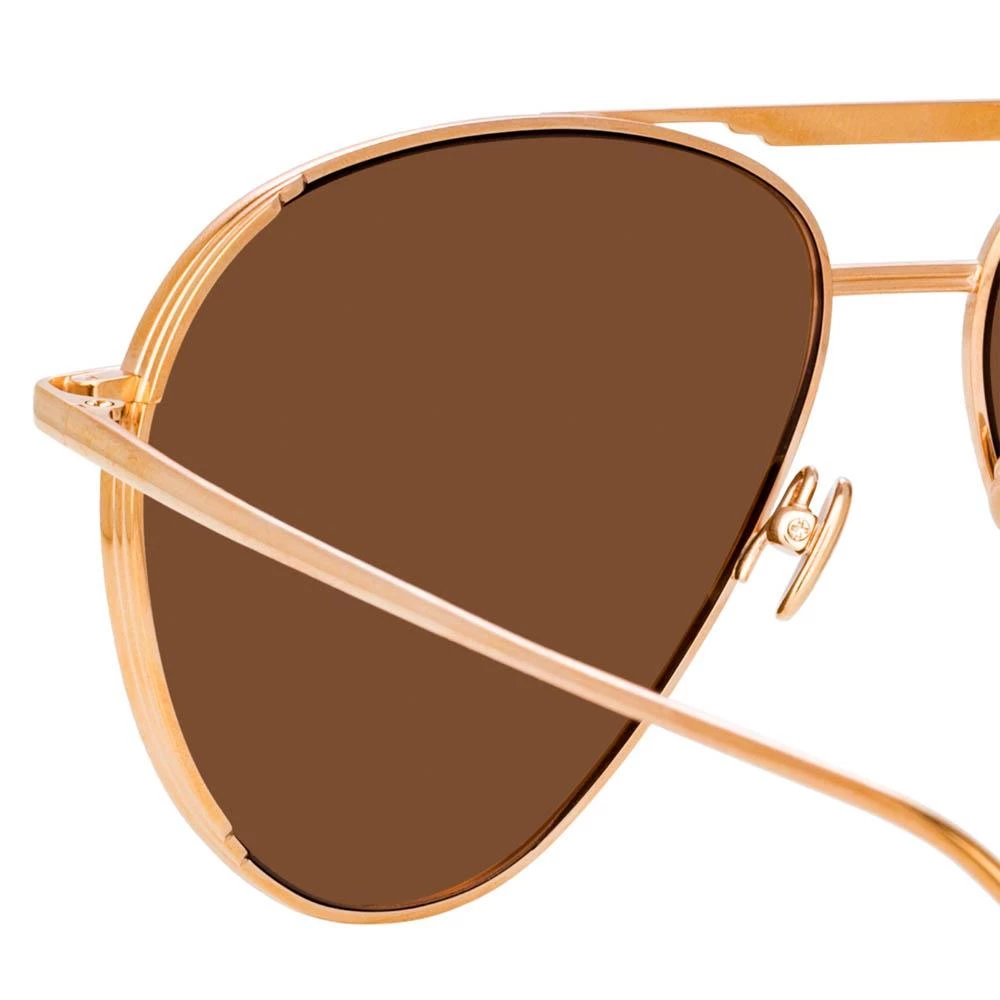 Linda Farrow Women's Carter Aviator Sunglasses In Rose Gold 4 Linda Farrow Women's Carter Aviator Sunglasses In Rose Gold