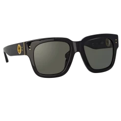 Linda Farrow The Amber | D-Frame Sunglasses In Black (C1) Women's
