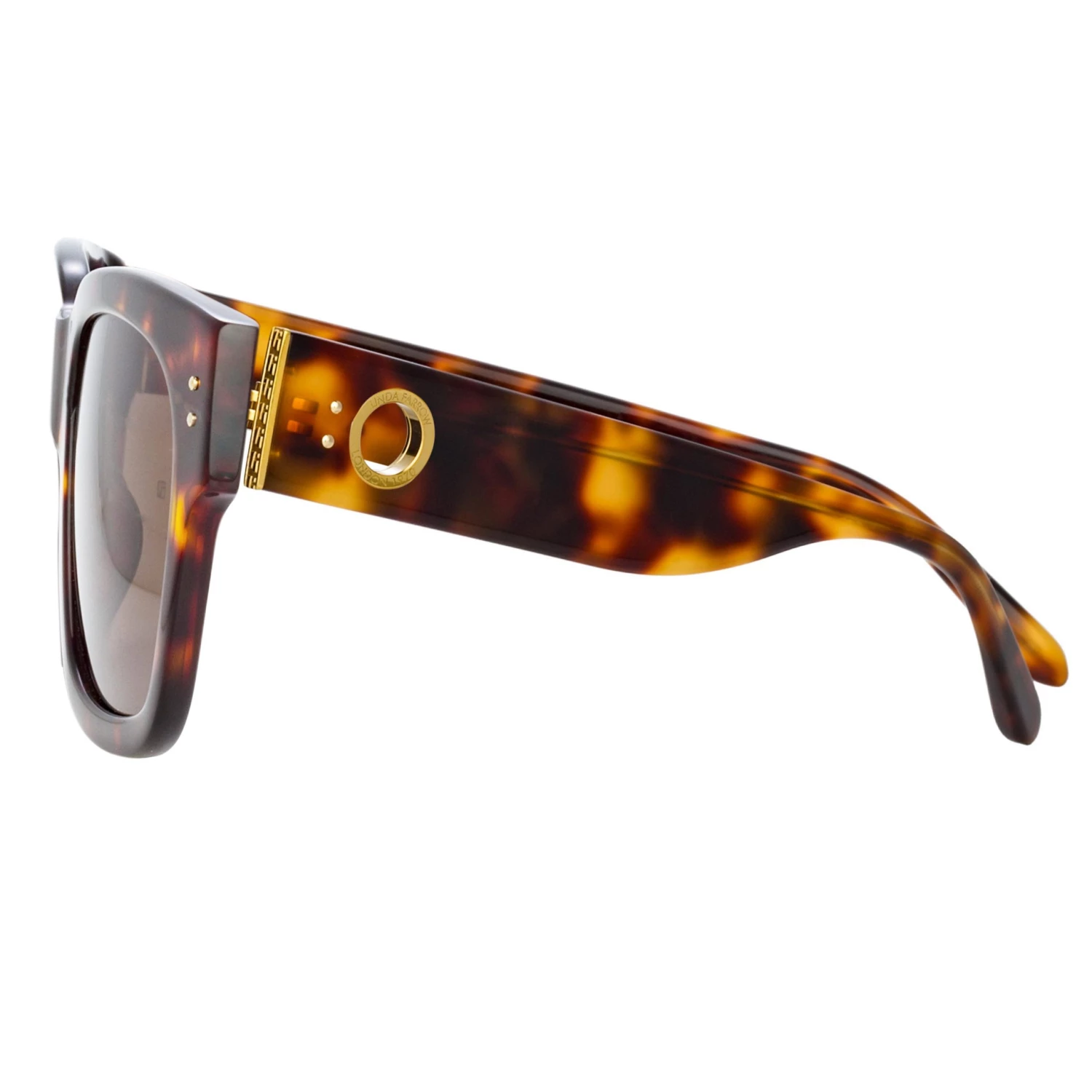 Linda Farrow Women's The Amber | D-Frame Sunglasses In Tortoiseshell (C2) 3 Linda Farrow Women's The Amber | D-Frame Sunglasses In Tortoiseshell (C2)