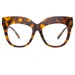 LINDA FARROW (U.K.) The CORE Optical Collection The Dunaway | Oversized Optical Frame In Tortoiseshell (C15)