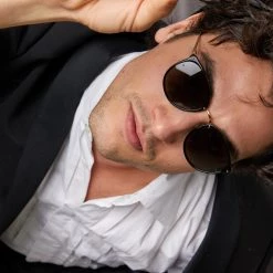 Linda Farrow The Calthorpe | Men's Oval Sunglasses In Black Frame(C13) Women's