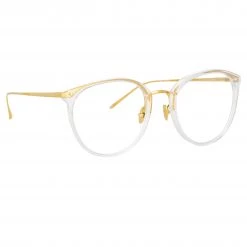 Linda Farrow Calthorpe Oval Optical Frame In Clear