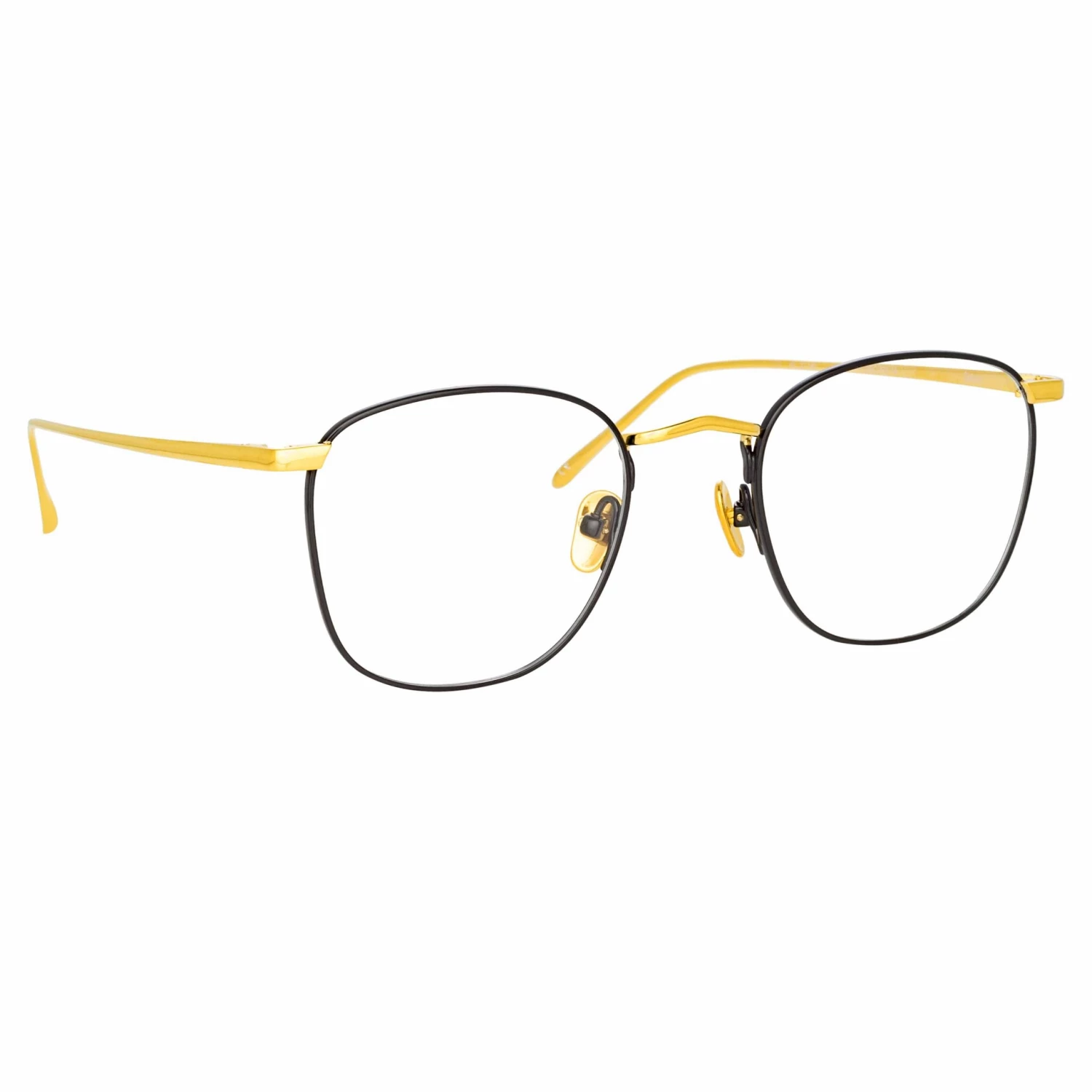 LINDA FARROW (U.K.) The Simon | Square Optical Frame In Yellow Gold And Black (C18) The CORE Optical Collection 2 LINDA FARROW (U.K.) The Simon | Square Optical Frame In Yellow Gold And Black (C18) The CORE Optical Collection
