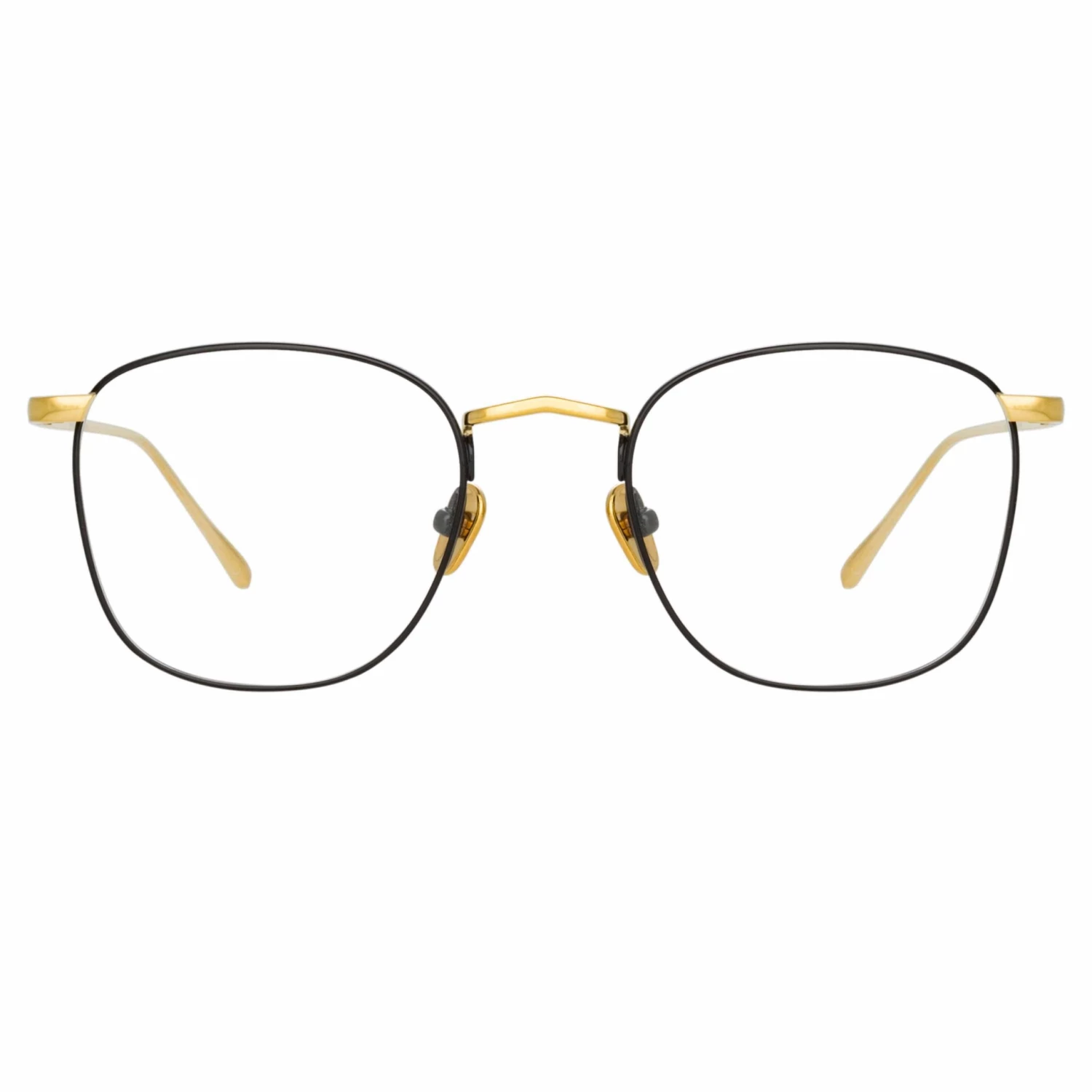 LINDA FARROW (U.K.) The Simon | Square Optical Frame In Yellow Gold And Black (C18) The CORE Optical Collection 1 LINDA FARROW (U.K.) The Simon | Square Optical Frame In Yellow Gold And Black (C18) The CORE Optical Collection