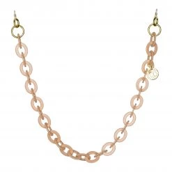 LINDA FARROW (U.K.) Pink Oval Link Acetate Chain Accessories