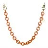 LINDA FARROW (U.K.) Orange Oval Link Acetate Chain Accessories