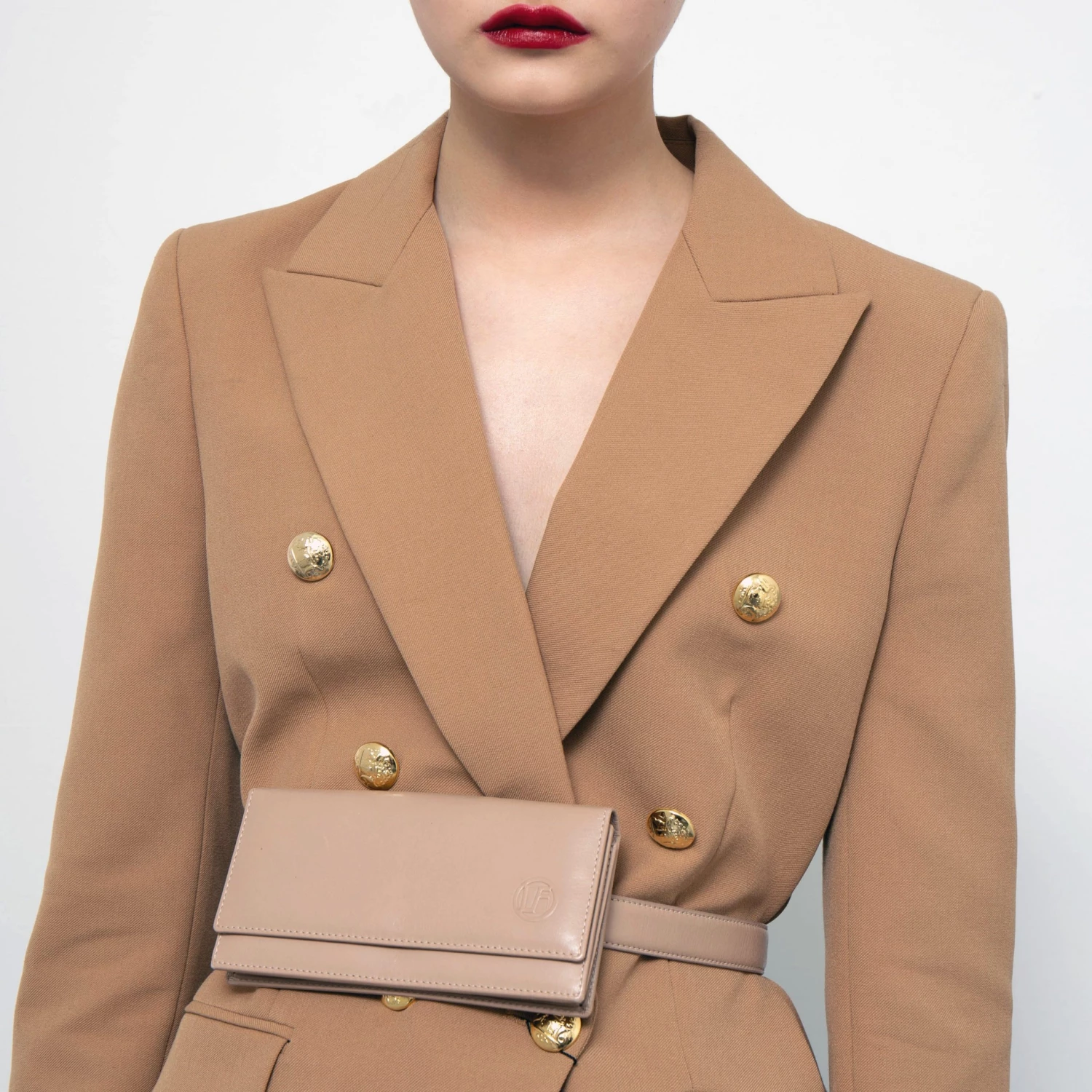 LINDA FARROW UK Taupe Leather Sunglasses Case 3 LINDA FARROW UK Taupe Leather Sunglasses Case