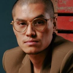 LINDA FARROW (U.K.) Women's Luis Oval Optical Frame In Yellow Gold And White Gold (Men's)