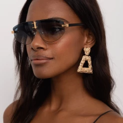 Matthew Williamson Hyacinth Aviator Sunglasses In Light Gold Tone