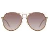 Women's Matthew Williamson Holly Aviator Sunglasses In Rose Gold Tone