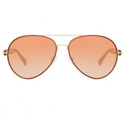 Matthew Williamson Primrose Aviator Sunglasses In Orange