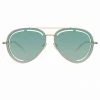 Matthew Williamson Foxglove Sunglasses In Light Gold And Green Women's