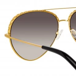 Matthew Williamson Magnolia Sunglasses In Yellow Gold 8 Matthew Williamson Magnolia Sunglasses In Yellow Gold