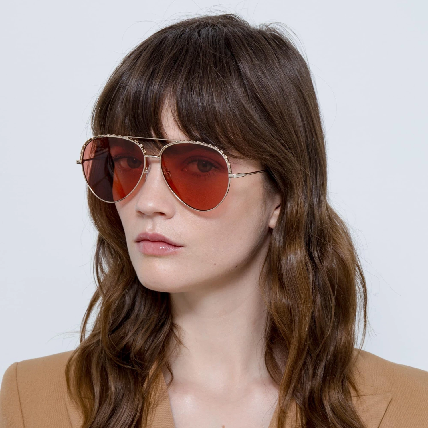 Matthew Williamson Magnolia Sunglasses In Yellow Gold 5 Matthew Williamson Magnolia Sunglasses In Yellow Gold