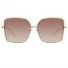 Matthew Williamson Clematis Sunglasses In Light Gold Women's