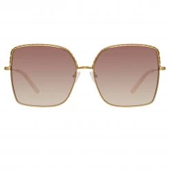 Matthew Williamson Clematis Sunglasses In Light Gold Women's