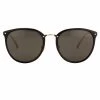 Linda Farrow The Calthorpe | Oval Sunglasses In Black Frame (C13)