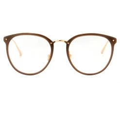 Linda Farrow The CORE Optical Collection The Calthorpe | Oval Optical Frame In Brown (C6)